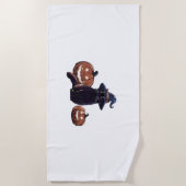 Halloween-Schwarzkatze Oversifizierter T - Shirt Strandtuch (Vorderseite)