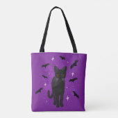 Halloween-Schwarzkatze Tasche (Rückseite)