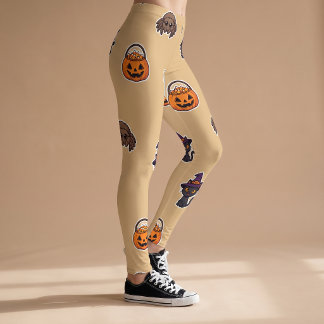 Halloween-Schwarzkatzen-Leggings-Yogahosen für Fra Leggings