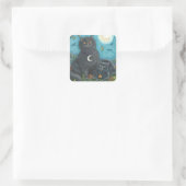 HALLOWEEN SCHWARZKATZEN STICKER (Tasche)