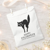 Halloween-Schwarzkatzenkatze Schwarz-Weiß-Leckerei Geschenktütchen (Ausgeschnitten)