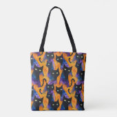 Halloween-Schwarzkatzensaison Tasche (Rückseite)