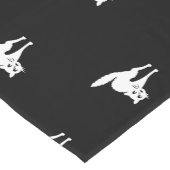 Halloween-Schwarzkatzenschwarz-Weiß-niedliches Mus Kurzer Tischläufer (Ecke)