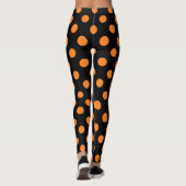Halloween-Schwarzpolka-Punkt Leggings (Rückseite)