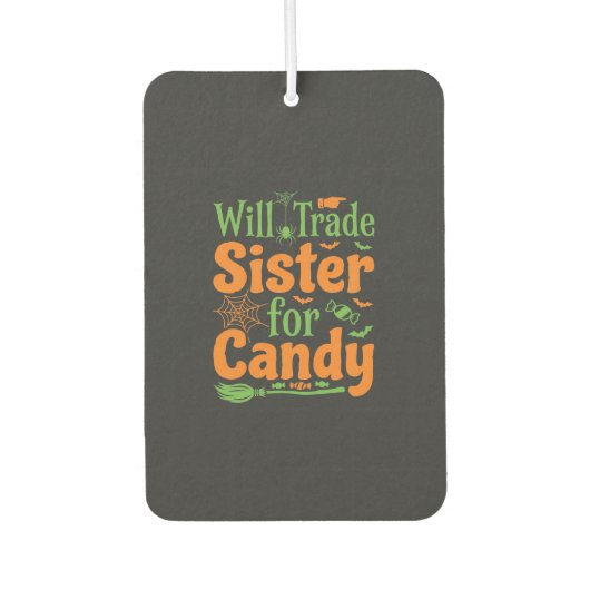 Halloween-Schwester-Candy-Handelsdesign_1 Autolufterfrischer (Vorderseite)