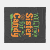 Halloween-Schwester-Candy-Handelsdesign_1 Fleecedecke (Vorderseite (Horizontal))