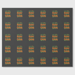 Halloween-Schwester-Candy-Handelsdesign_1 Geschenkpapier