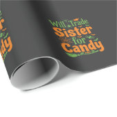 Halloween-Schwester-Candy-Handelsdesign_1 Geschenkpapier (Rolleneckpunkt)