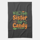 Halloween-Schwester-Candy-Handelsdesign_1 Geschirrtuch (Vertikal)