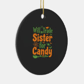 Halloween-Schwester-Candy-Handelsdesign_1 Keramik Ornament (Rechts)