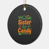 Halloween-Schwester-Candy-Handelsdesign_1 Keramik Ornament (Links)