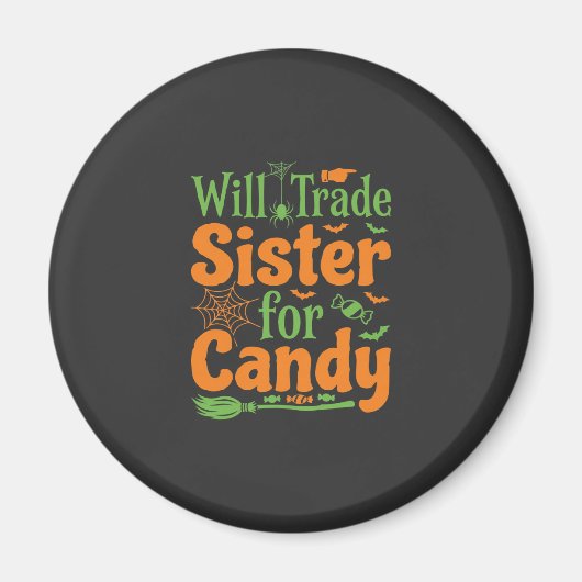 Halloween-Schwester-Candy-Handelsdesign_1 Magnet (Vorne)