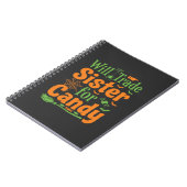 Halloween-Schwester-Candy-Handelsdesign_1 Notizblock (Linke Seite)