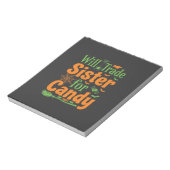 Halloween-Schwester-Candy-Handelsdesign_1 Notizblock (Rotiert)
