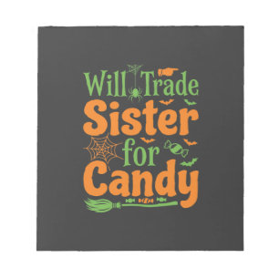 Halloween-Schwester-Candy-Handelsdesign_1 Notizblock