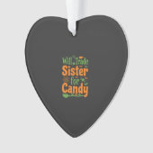 Halloween-Schwester-Candy-Handelsdesign_1 Ornament (Vorderseite)