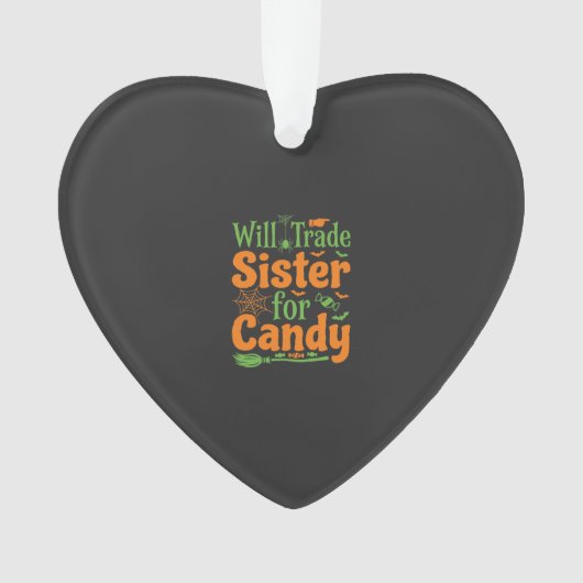 Halloween-Schwester-Candy-Handelsdesign_1 Ornament (Vorderseite)