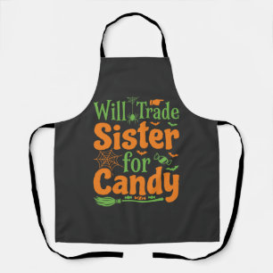 Halloween-Schwester-Candy-Handelsdesign_1 Schürze