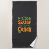 Halloween-Schwester-Candy-Handelsdesign_1 Strandtuch (Vorderseite)
