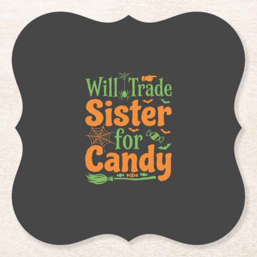 Halloween-Schwester-Candy-Handelsdesign_1 Untersetzer (Vorderseite)
