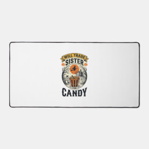 Halloween Schwester wird für Süßigkeiten Vintage_1 Schreibtischunterlage