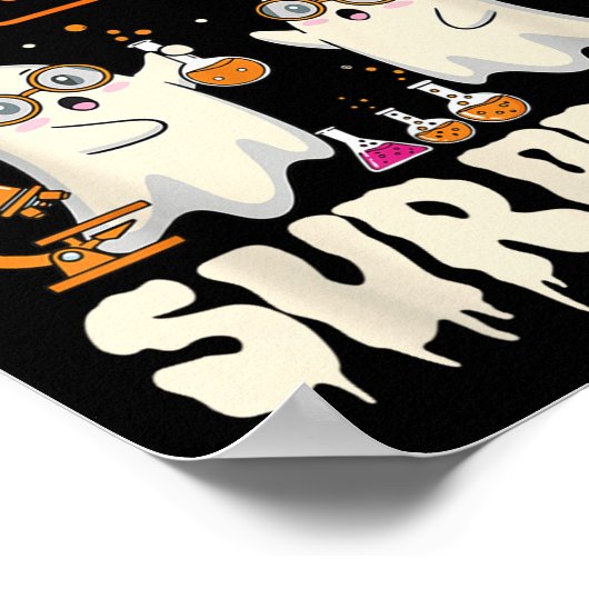 Halloween Science Ghost Teacher The Element Of Sur Poster (Ecke)