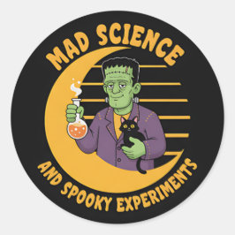 Halloween Science Sticker mit Niedlichem Frankenst