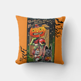 Halloween Scottish Pumpkin Piper Kissen