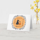 Halloween Scottish Terrier Karte (Gelbe Blume)