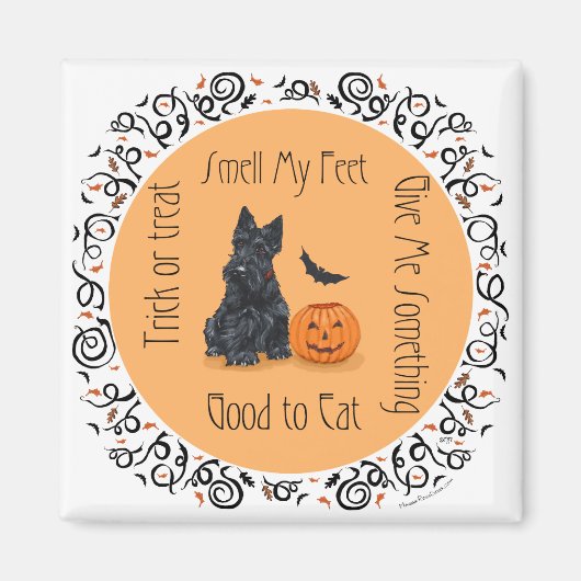 Halloween Scottish Terrier Magnet (Vorne)