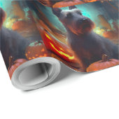 Halloween Scottish Terrier mit Pumpkins Beängstige Geschenkpapier (Rolleneckpunkt)