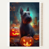 Halloween Scottish Terrier mit Pumpkins Beängstige Planer (Rückseite)