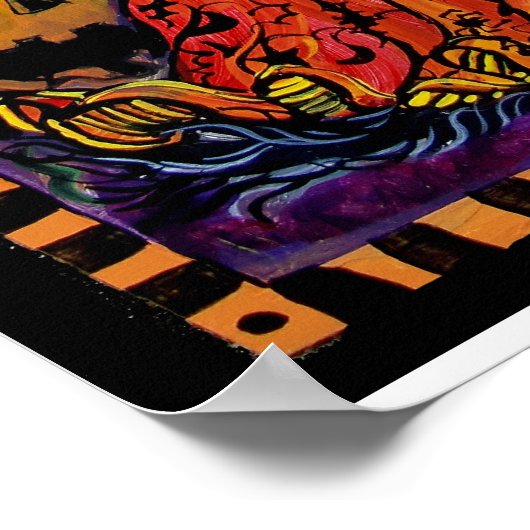 Halloween Scottish Terrier Poster (Ecke)