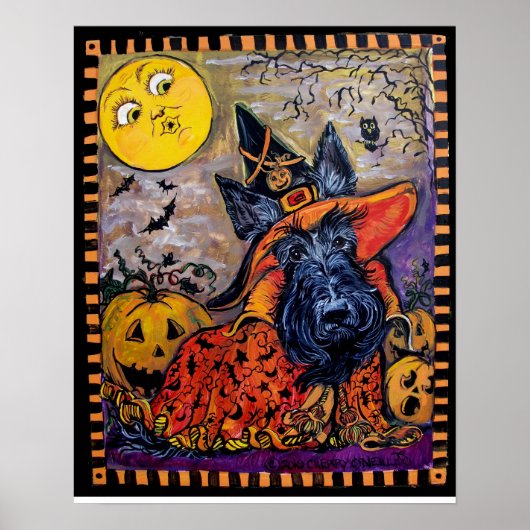 Halloween Scottish Terrier Poster (Vorne)