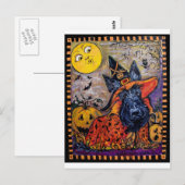 Halloween Scottish Terrier Postkarte (Vorne/Hinten)