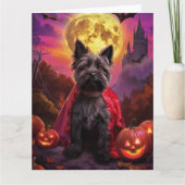 Halloween Scottish Terrier Vampire Pumpkins Beängs Karte (Vorderseite)