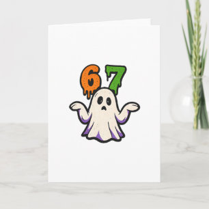 Halloween Scp 67 Süßes Geister-Meme Sechs Sieben K Karte