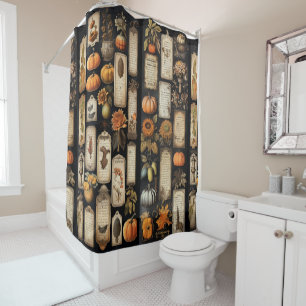 Halloween Scrapper Tags Herbst 3 von 7 Duschvorhang