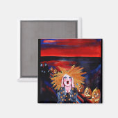 Halloween Scream Diva Magnet (Vorderseite/Rückseite)