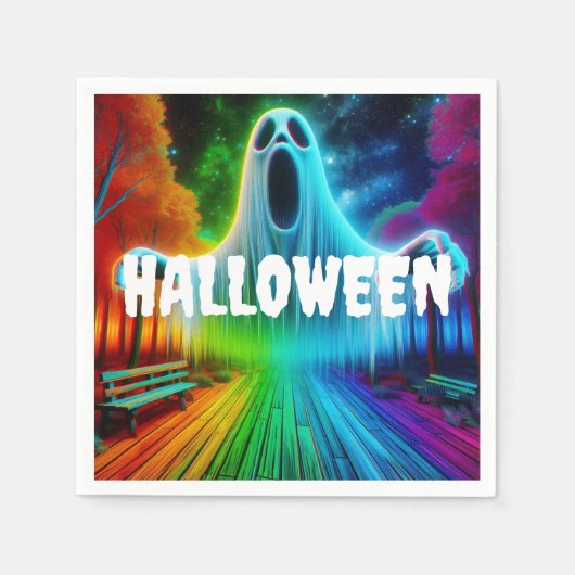 Halloween Screening Ghost Serviette (Vorderseite)
