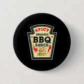 Halloween Scy Bbq Sauce Funny Food Costume Men Wom Button (Vorderseite)