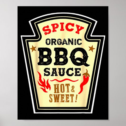 Halloween Scy Bbq Sauce Funny Food Costume Men Wom Poster (Vorne)