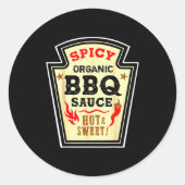 Halloween Scy Bbq Sauce Funny Food Costume Men Wom Runder Aufkleber (Vorderseite)