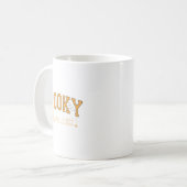 Halloween Sder Varsity Orange Lett Kaffeetasse (Vorderseite Links)