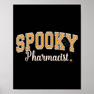 Halloween Sder Varsity Orange Lett Poster