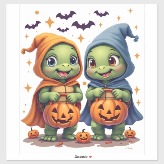 Halloween Sea Turtle Ghost Turtles T - Shirt Aufkleber (Blatt)