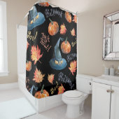 Halloween seamless pattern with halloween pumpkin, duschvorhang (Beispiel)