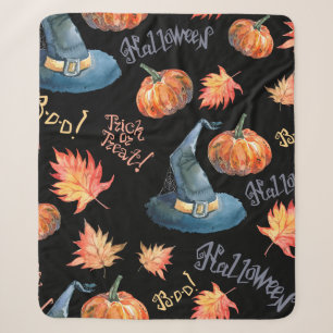 Halloween seamless pattern with halloween pumpkin, sherpadecke