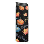 Halloween seamless pattern with halloween pumpkin, thermosbecher (Nach rechts gedreht)