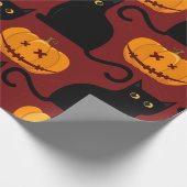 Halloween seamless pattern with pumpkins and black geschenkpapier (Ecke)